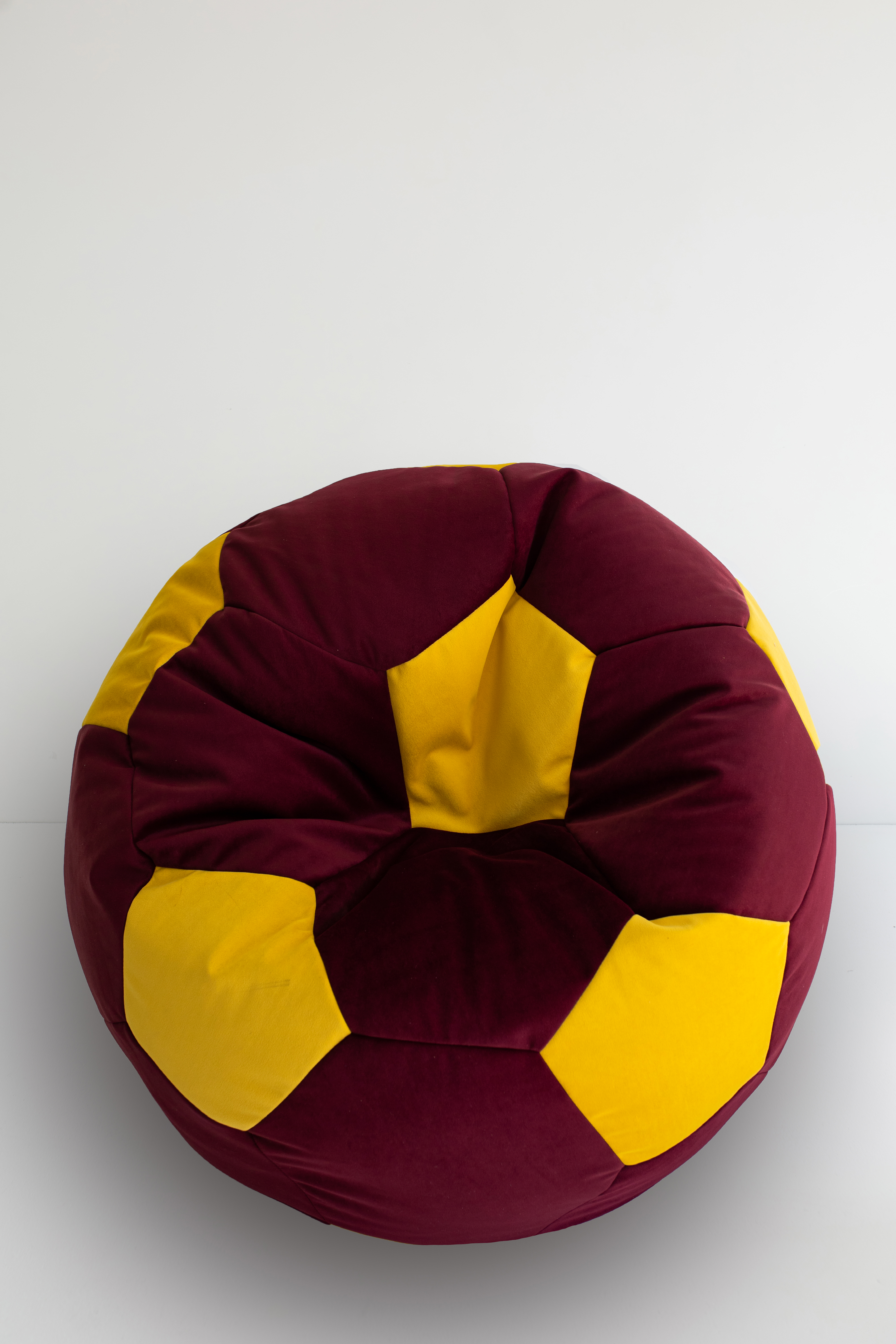 Крісло - м'яч Макао бордо+жовт